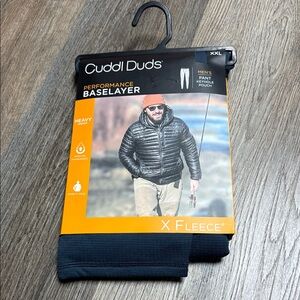 Cuddl Duds Men's Dark Grey Performance Baselayer pants keyhole pouch Size XXL